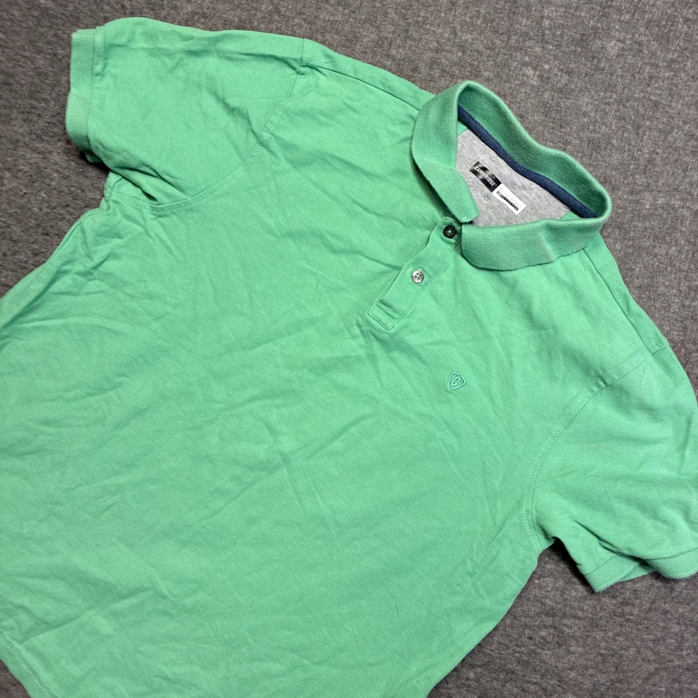 Cambridge Basic Polo Mens M‎ Green Short Sleeve Pique Cotton Y2K Golf Preppy